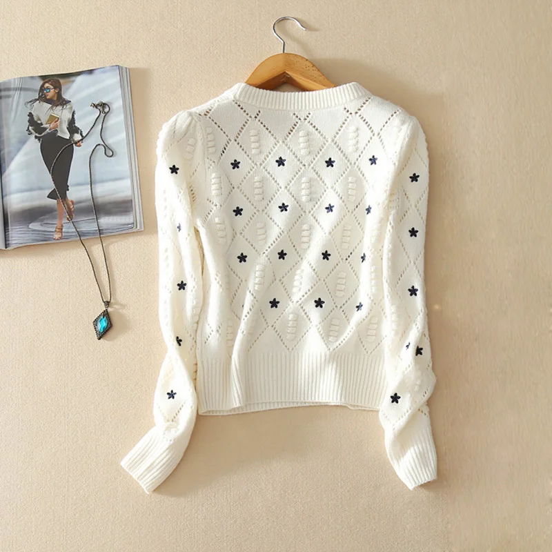 Cashmere Femal Sweaters 2018 Autumn Winter Embroidery Sweater Women 100% Pure Knitting Warm Pullover | Женская одежда