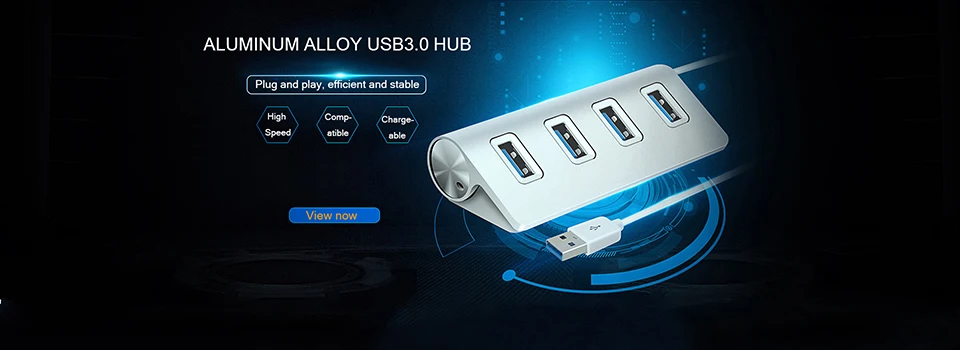 Алюминиевый сплав 4 порта USB2.0 концентратор 480 Мбит/с высокоскоростной сплиттер крутой светильник высококачественный usb-хаб для многоуровневого компьютера ноутбука