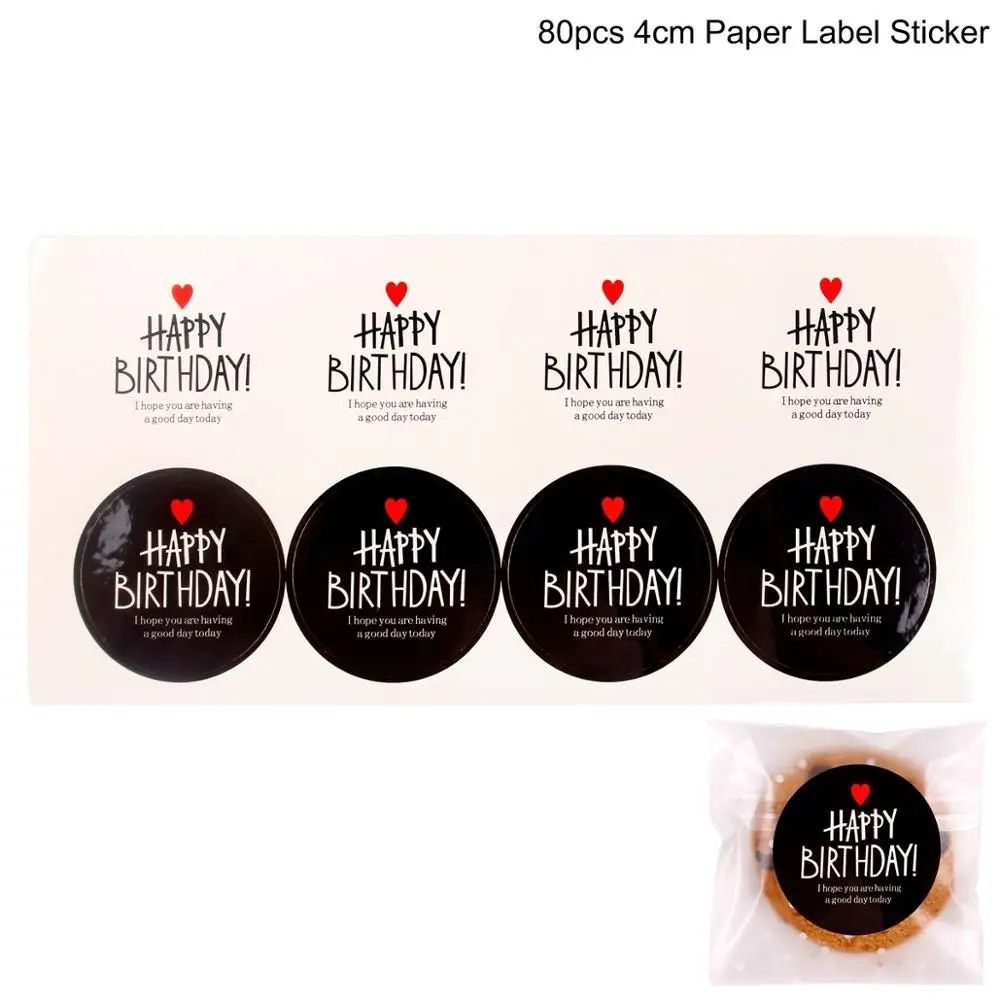Paper Sticker 5 PATIMATE Свадебные Рождественские сумки подарочные пакеты упаковочные материалы пластиковые пакеты прозрачные конфеты печенья сумки Коробка Opp Подарки на день рождения - Цвет: Paper Sticker 5