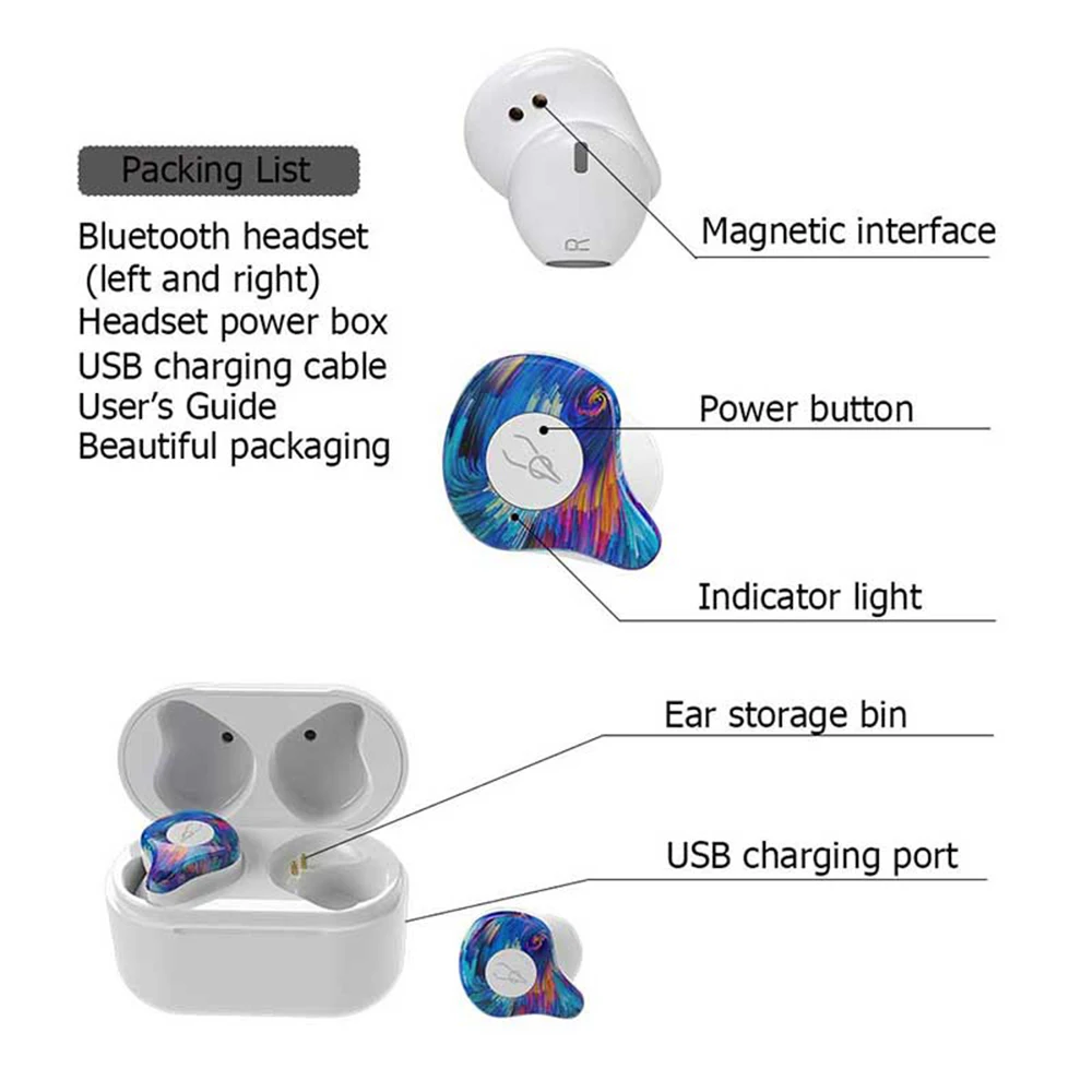Sabbat X12 Pro Wireless Bluetooth Headset V5.0 Earbuds Twins Earphone With Charging box Handsfree Call for Xiaomi | Автомобили и