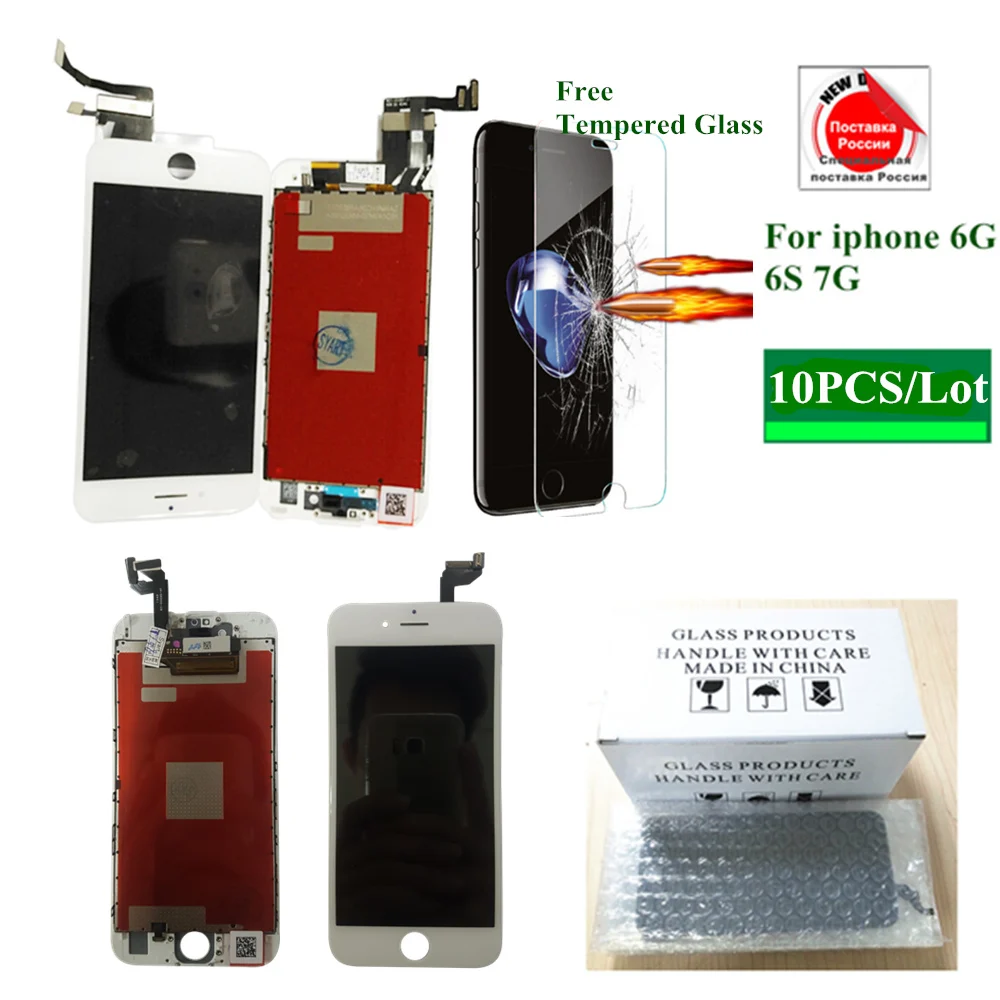 + Полный ЖК дисплей для iPhone 6 6S 7 4 &quotдюймов Экран с заменой сенсорный дигитайзер
