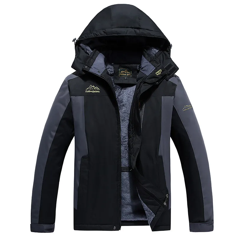 TIEPUS, новинка размера плюс L~ 5XL 6XL 7XL 8XL 9XL, зимняя куртка, Мужская, с капюшоном, утолщенная, плюс бархат, теплая, водонепроницаемая, парка, мужская куртка