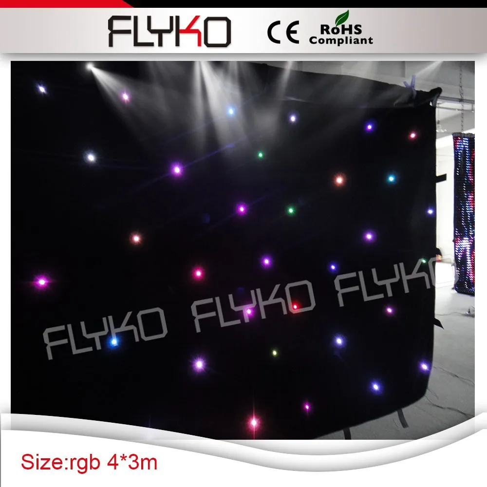 Полноцветный светодиодный экран для занавесок высококачественный занавес