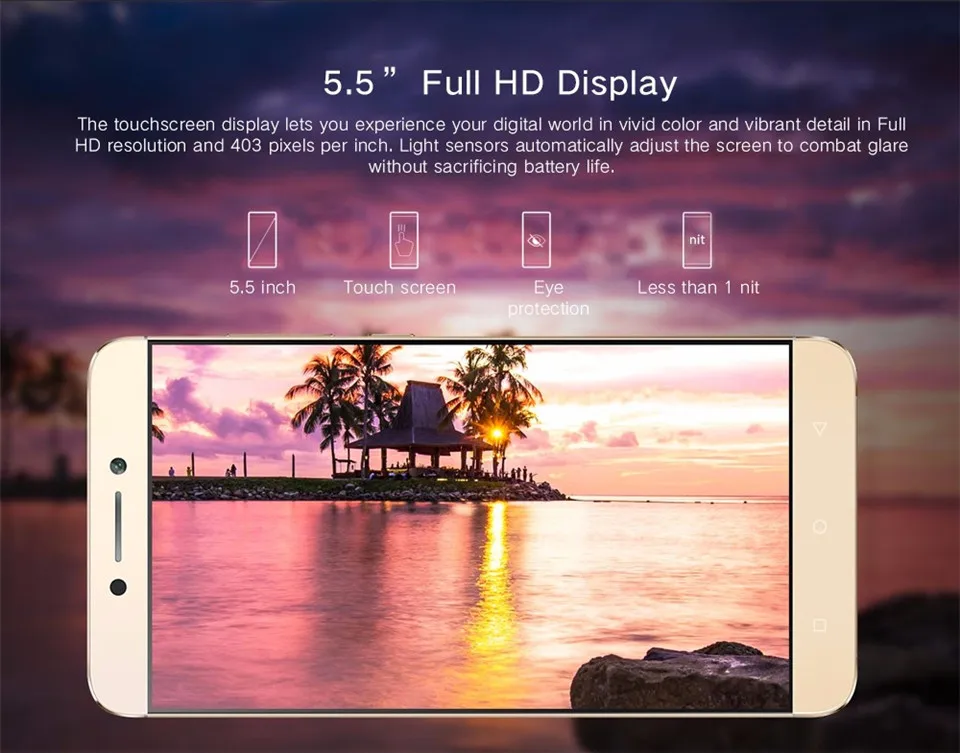 LeTV LeEco Le S3 X626 5.5 дюймов 4 г 32 MTK helio X20 Дека Core 2.3 ГГц Android 6.0 OS 21mp камера смартфона |