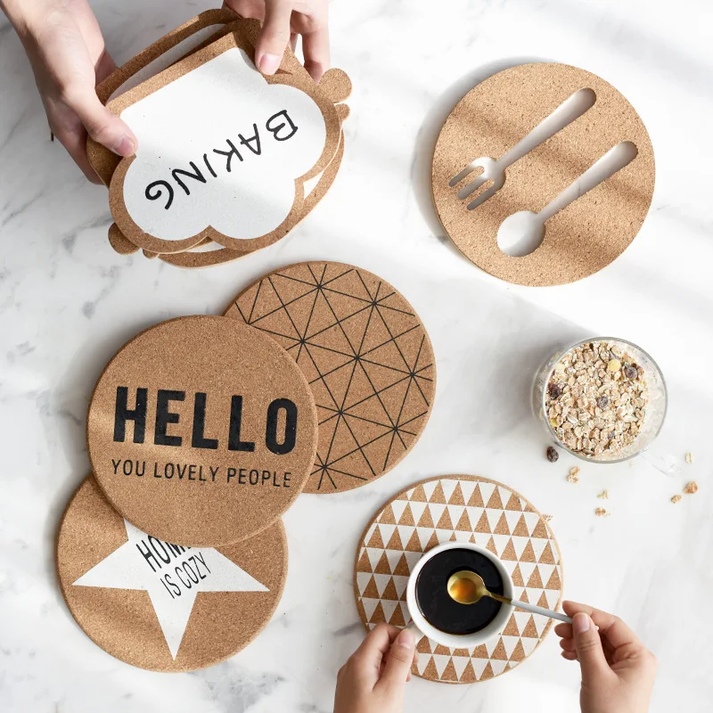 Шикарная элегантная белая звезда деревянная подставка для напитков коврик