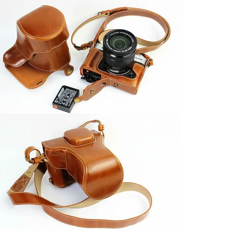 Роскошный чехол для камеры из искусственной кожи Fujifilm X T20 XT20 T10 XT10 16 50 мм 18 55