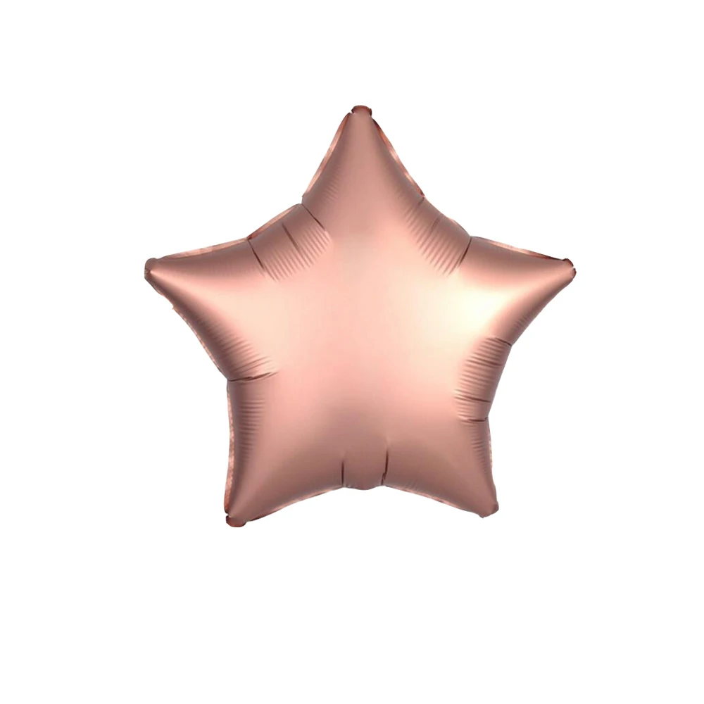 metal rose gold star 1 шт сердце и звезда 18 дюймов красочные фольгированные шары воздушные гелиевые глянцевые металлические цвета воздушные шары "сделай сам" для украшения дня рождения/свадьбы - Цвет: metal rose gold star