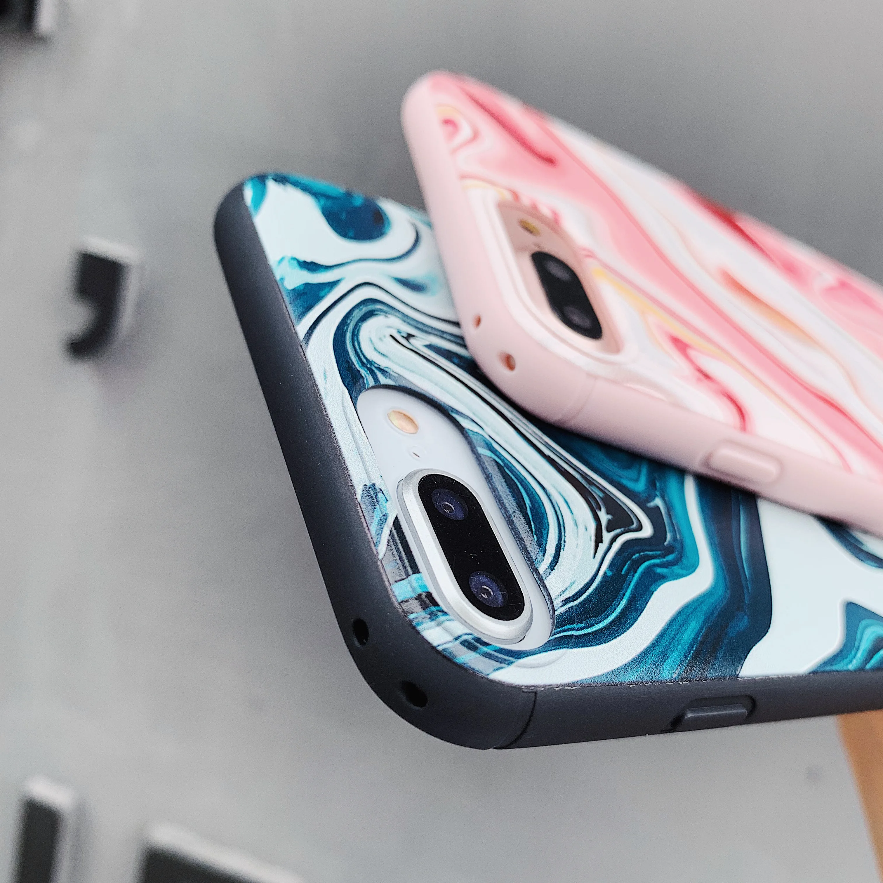 COPEONE синий розовый чехол для iPhone X XS XSMAX XR Мягкий Силиконовый ТПУ под мрамор 6 7 8 Plus 6s
