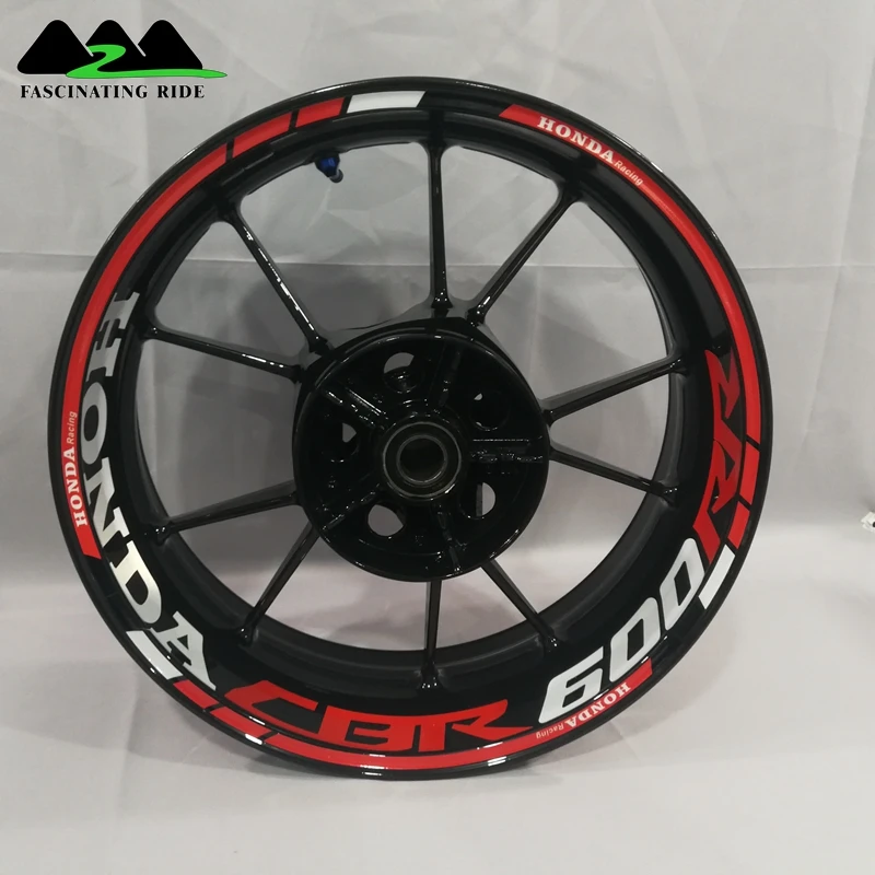 Для honda CBR1000RR 600R 300R CBR650F мотоциклы колеса наклейки водонепроницаемый Светоотражающие Обода наклейки передние и задние пользовательские внутренний обод