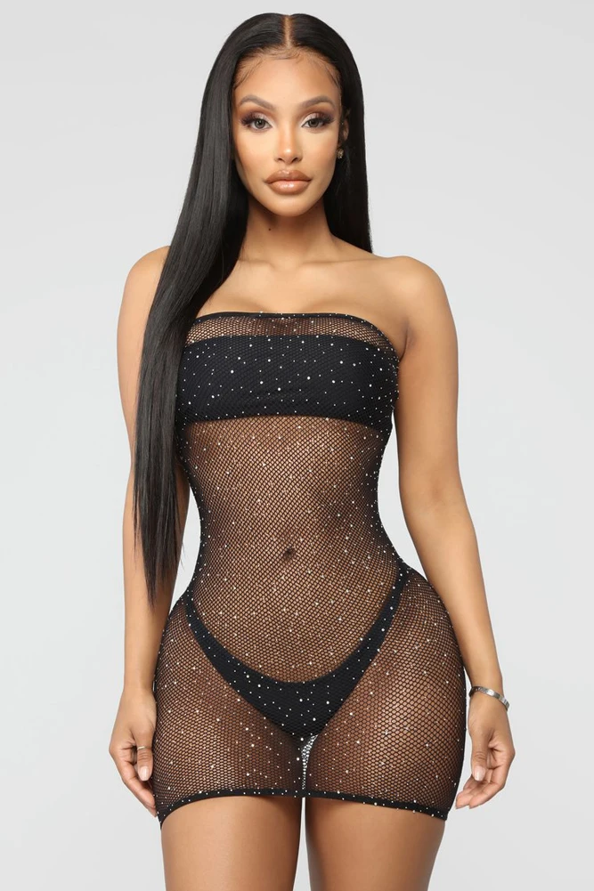 S-XL пикантные Для женщин сетка прозрачная платье Bikini Cover Up Плавание ванный комплект