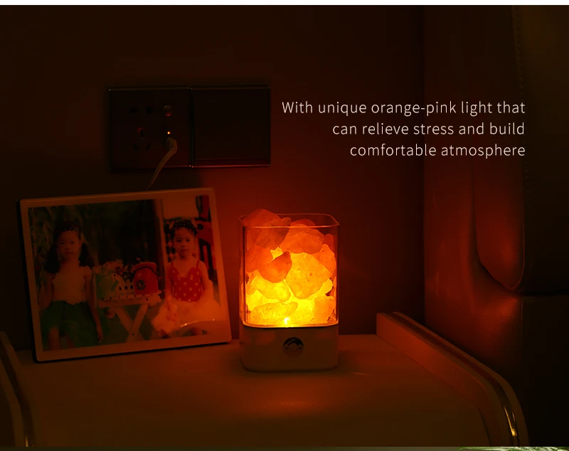 USB Crystal Light натуральный отрицательный ион лампа из гималайской соли очиститель воздуха настроение создатель теплый свет настольная лампа спальня лава лампа