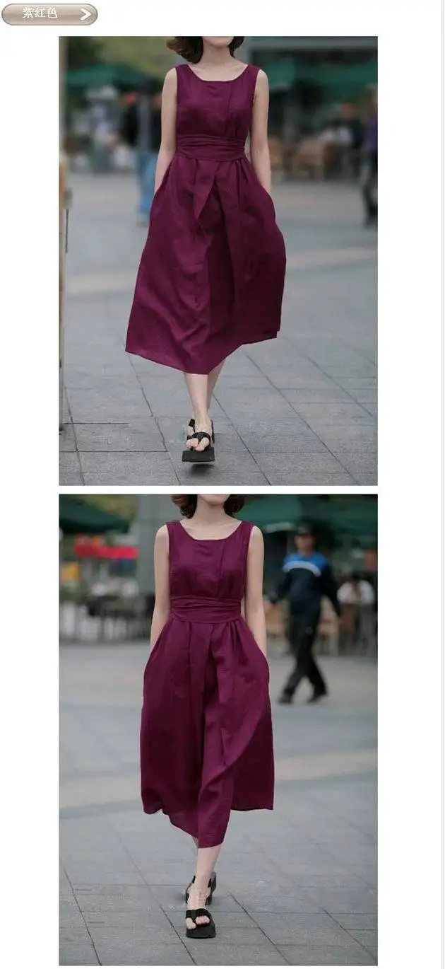 Новое дизайнерское Брендовое женское платье элегантное льняное для женщин