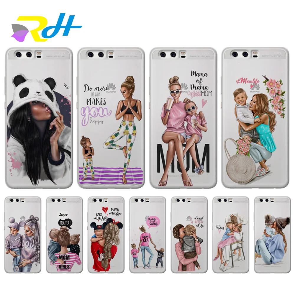 Чехол для Huawei Y5 2017 чехол телефона Etui Baby Mom Girl Y5II Prime 2018 Y6II Y6 2018|Чехлы-накладки| |