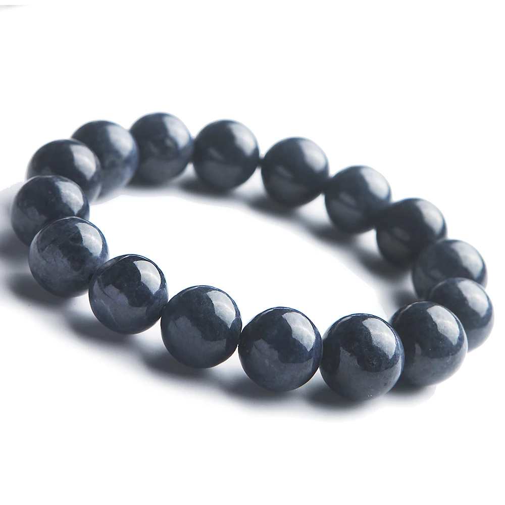 Женский и мужской браслет AAAA тянущийся с круглыми бусинами из натурального