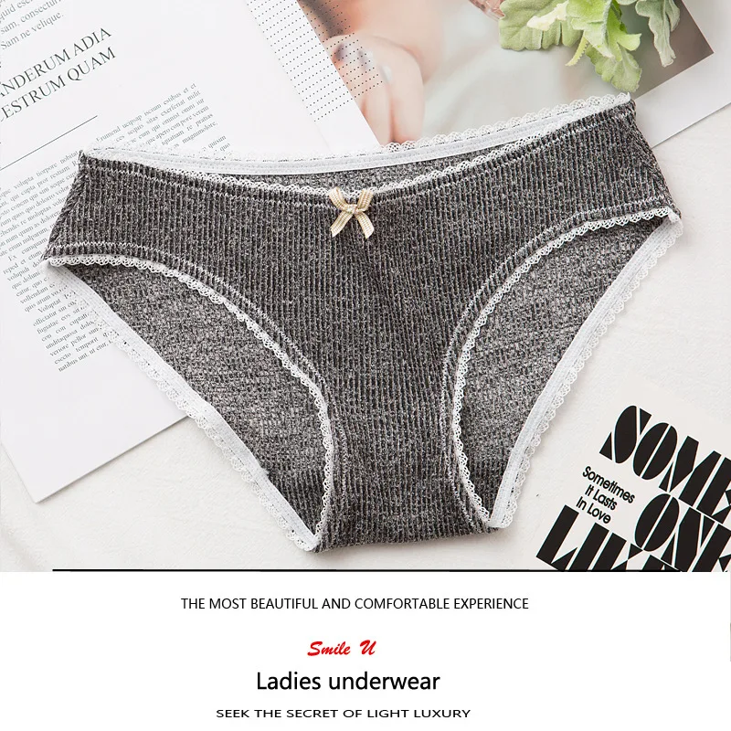 Новые трусы со средней талией из чистого хлопка нижнее белье для женщин и девочек