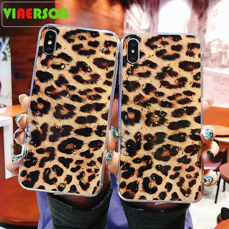 Хит чехол с леопардовым принтом для iPhone XS XR Max X 6 6S 7 8 Plus мягкий эпоксидный полный