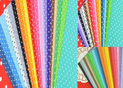 ZY DIY 60 шт. войлочная ткань 3 дизайна с рисунком в горошек полоску форме сердца 20
