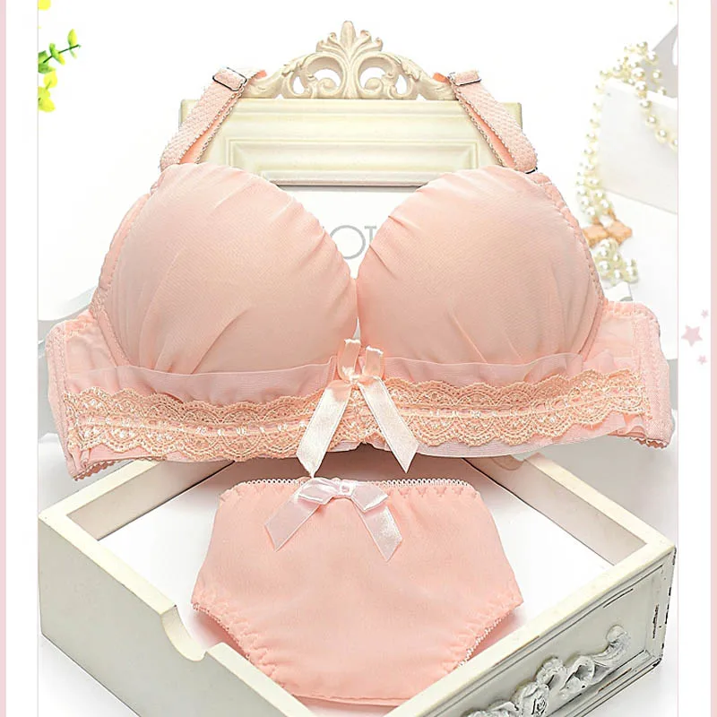 2018 Новое дамское кружевное студенческое нижнее белье костюм женский Собранный