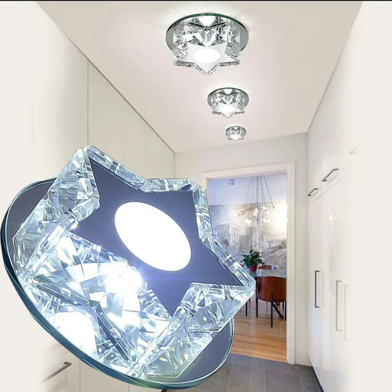 светильники хрустальные Потолочное освещение 3 Вт потолочные AC90 260V Современный