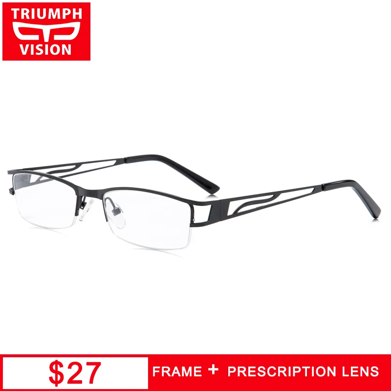 Очки TRIUMPH VISION с полуободковой оправой для мужчин рецептурные мужские