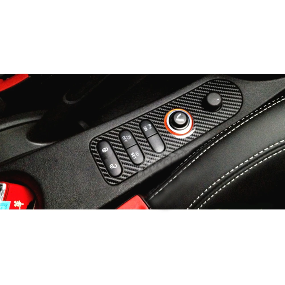 Автомобильные наклейки из углеродного волокна 4D для центральной кнопки