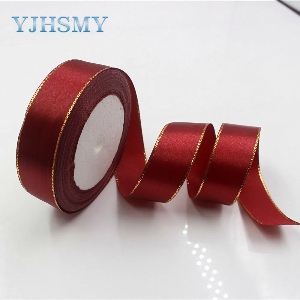 YJHSMY K 171023 25MM 248 25 мм 5 цветов на выбор ярдов шелковая атласная лента свадебные
