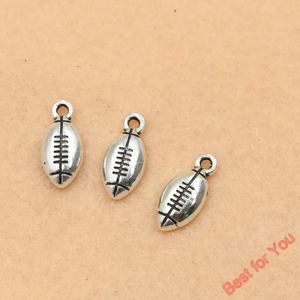 15 шт тибетские посеребренные футбольные Подвески для самостоятельного