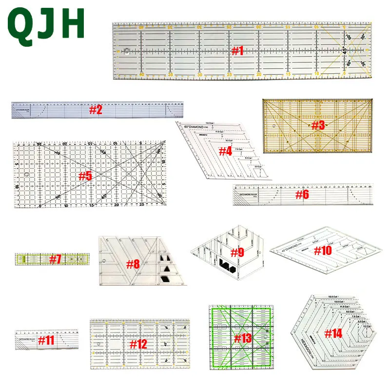 

Sewing Patchwork Ruler DIY Manual Patchwork Tool Measuring Ruler Acrylic Ruler Tailor Ruler Polygonal Drawing Ruler Sewing Tool