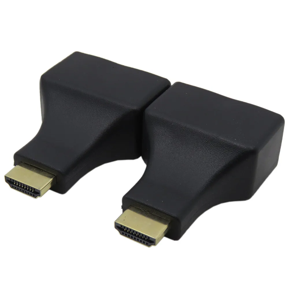 Hdmi к rj45 удлинитель адаптер HDMI двойному 2 портам RJ45 сетевой кабель по Cat 5e/6 1080p