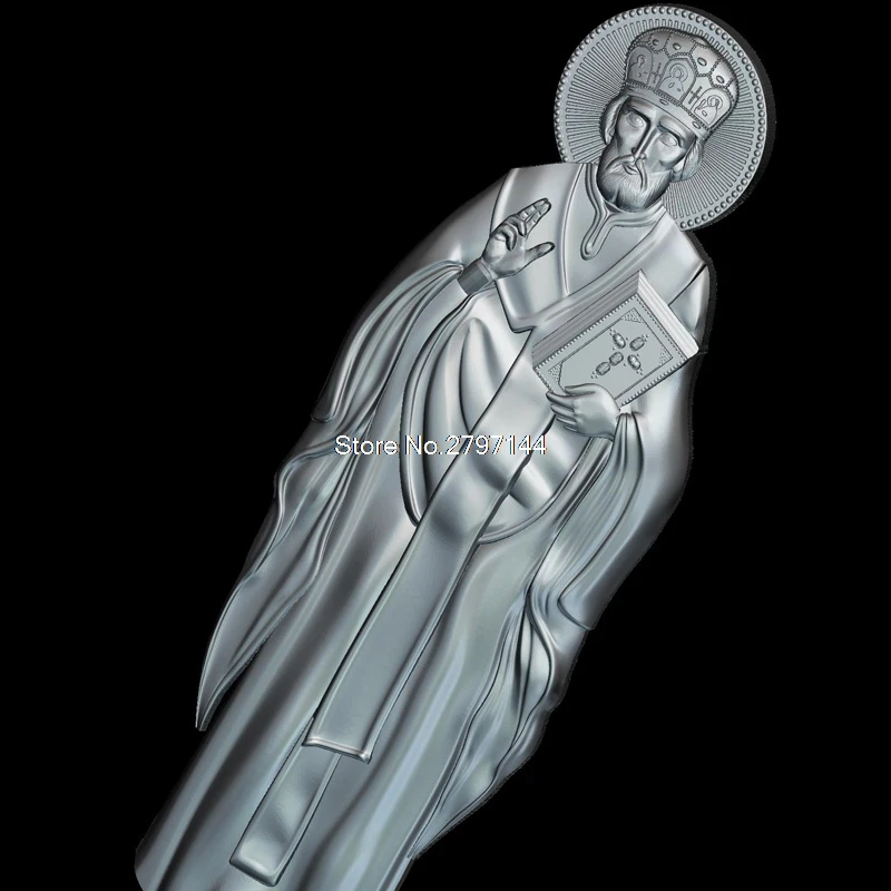 Sfantului Ierarh Nicolae 3d модель для ЧПУ STL формат Religion рельефная маршрутизатор 3 осевой