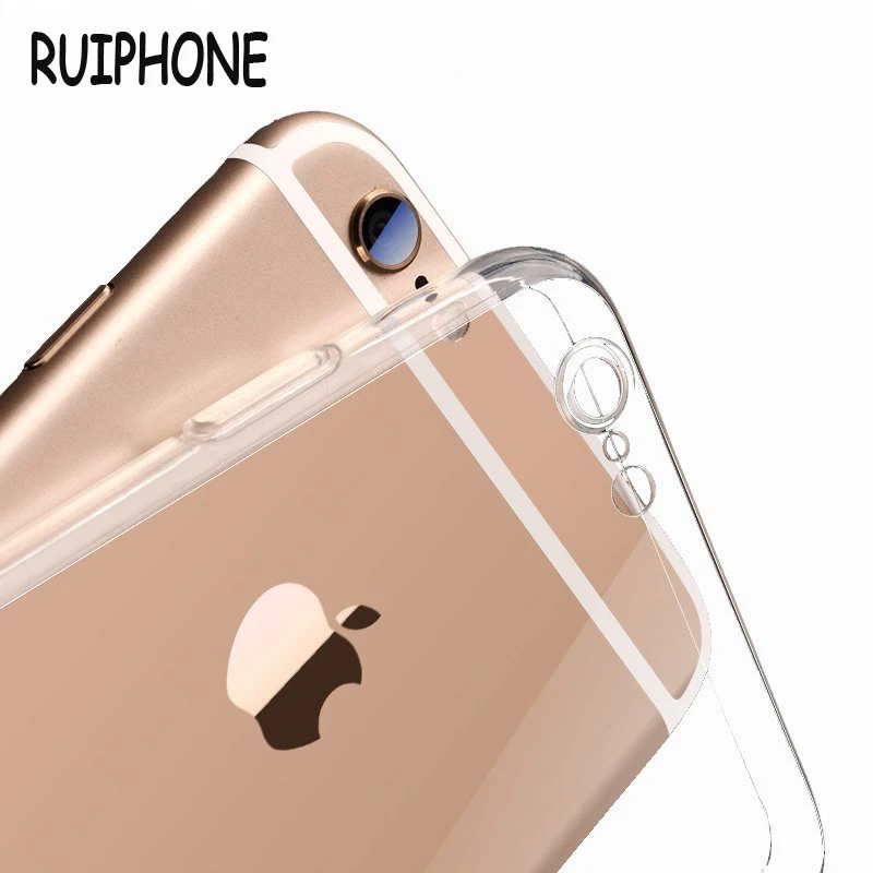 Для Apple iPhone 7 защитный чехол для камеры чехлы телефонов 6 8 5 5S X TPU прозрачная задняя
