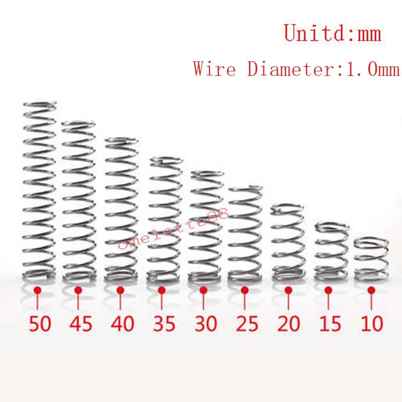5 шт. спиральная компрессионная пружина выберите провод диаметром 1 0 мм внешний