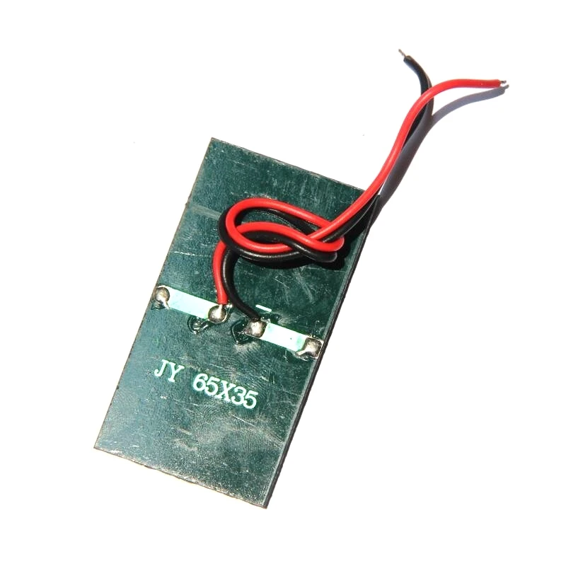 BUHESHUI 0.5V 600MA Polycrystalline Solar Panel With Wire Cell Module Battery Charger Toy Study 65*35MM 100pcs | Электроника