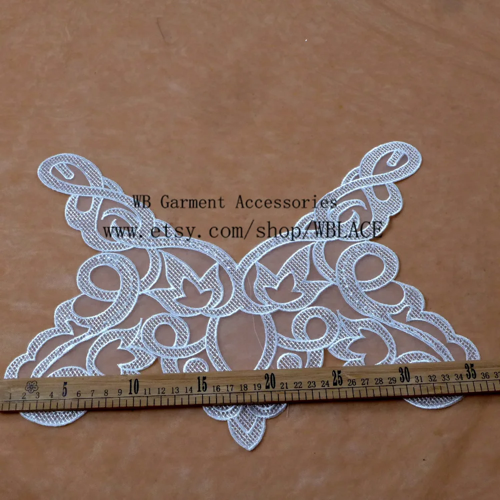 New off white/black polyester clothes/dress applique Sewing Clothes patches Diy Accessories Craft Decoration 1piece | Дом и сад