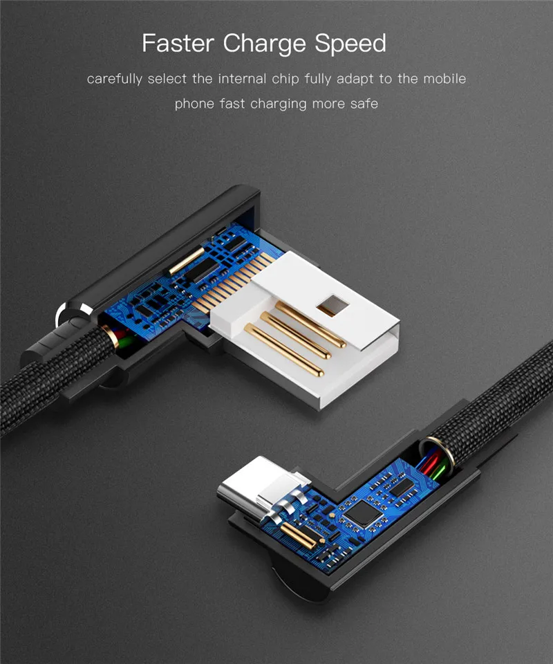 90 градусов USB кабель Micro usb type C зарядное устройство L локоть телефон дата-код для samsung Galaxy