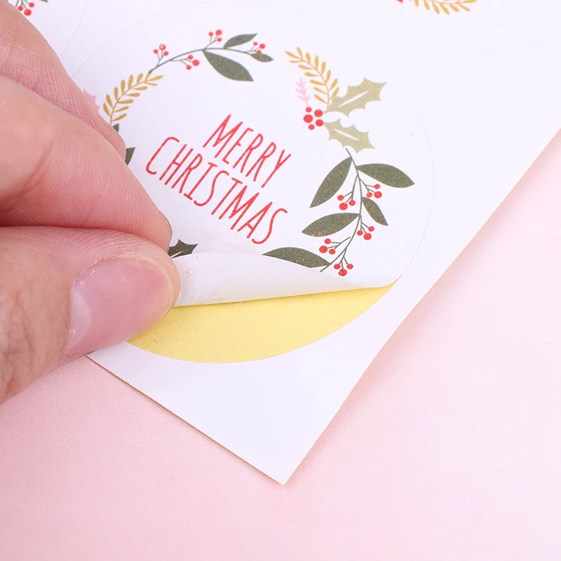 Наклейки с надписью на английском языке Merry Christmas 30 шт. | Канцтовары для офиса и
