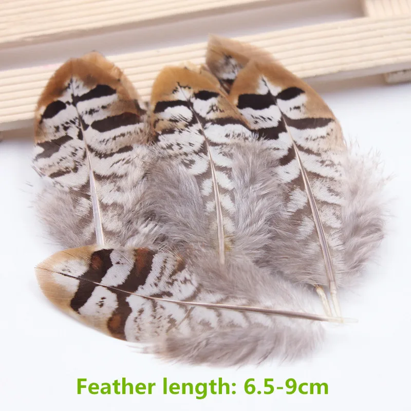 

30PCS/Lot Pheasant Feather Turkey Feather Diy Jewelry earring costumes Hat wedding Decorative feather materials 6.5-9cm M-20