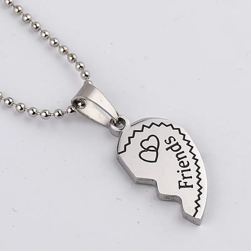 New Arrival Broken Love Heart Style Pendant Necklace Men Women Best Friends Double Letters Gift | Украшения и аксессуары