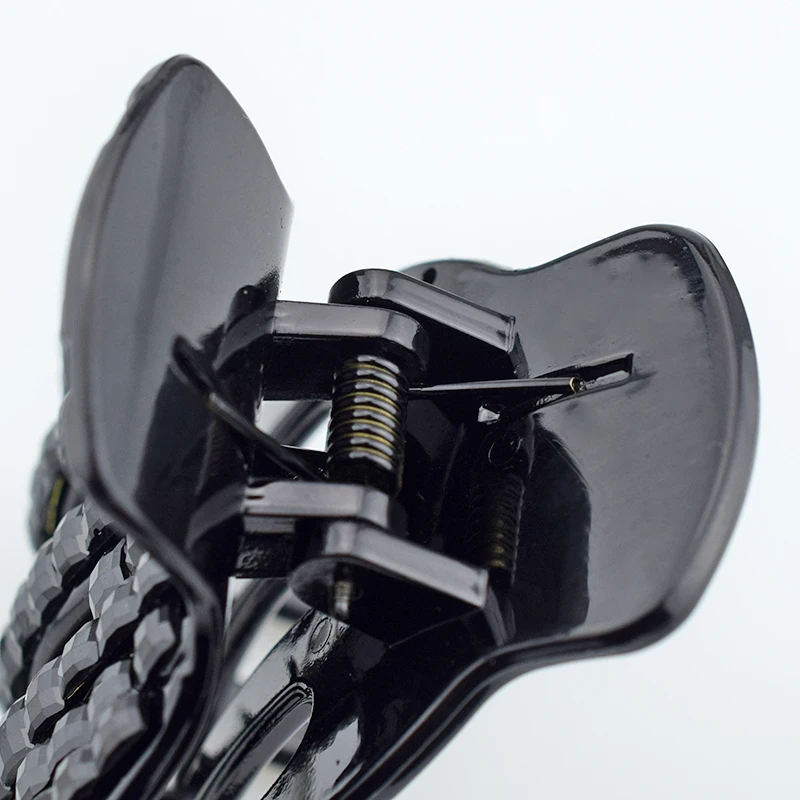 Черная заколка для волос для женщин, украшенная стразами, модная застежка для волос в виде краба, головной убор, ювелирные украшения, подарки.