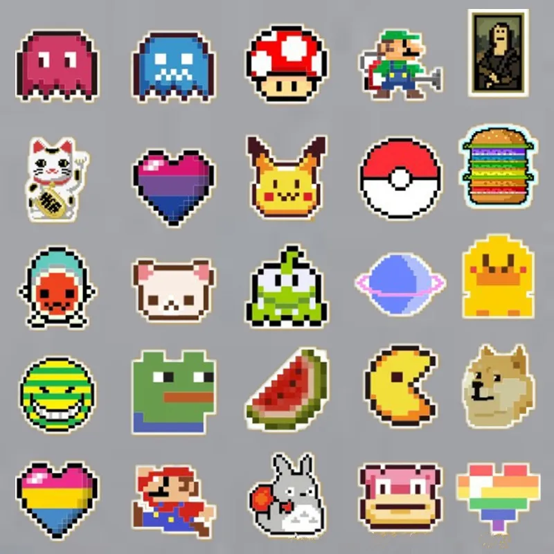 25 шт./лот мультфильм Марио аниме наклейки для детей игрушка багаж автомобиль