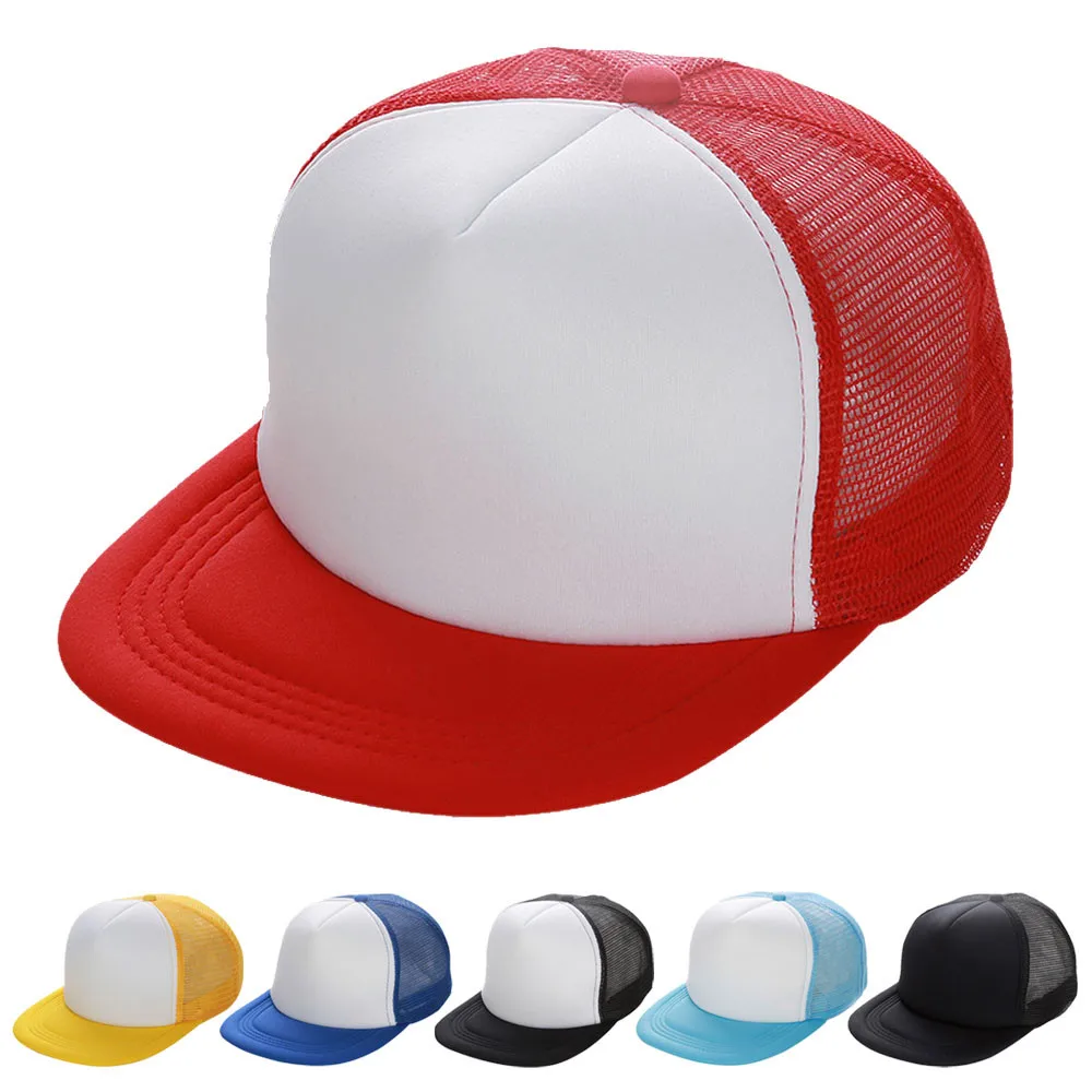 

Baseball Cap New Unisex Mesh Baseball Cap Hat Blank Sun Hat Adjustable Flat Top Hat Outdoor
