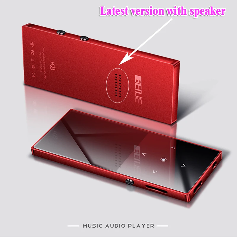 Mp3 плеер BENJIE K8 с сенсорным экраном и поддержкой Bluetooth 16 ГБ 1 8 дюйма|MP3-плееры| |