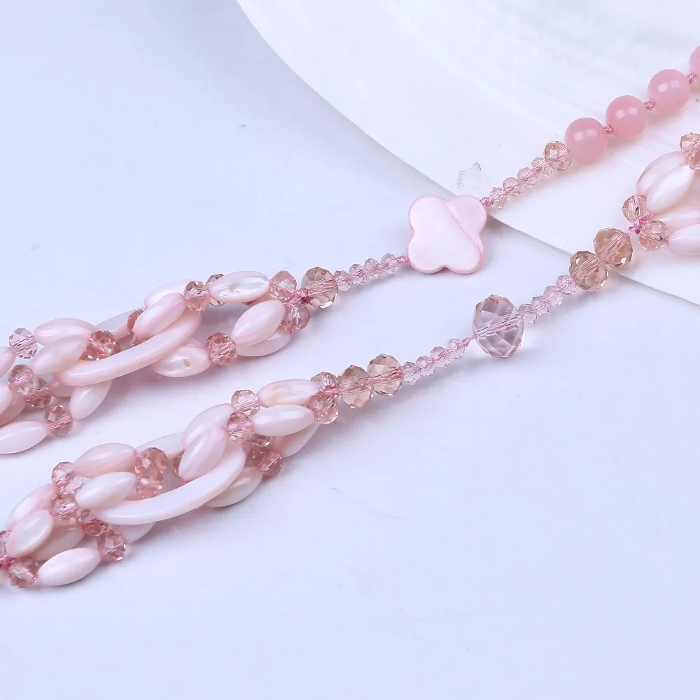 Candy Color Soaprock Crystal Shell Bead Jewellery Long Necklace For Women Gifts | Украшения и аксессуары