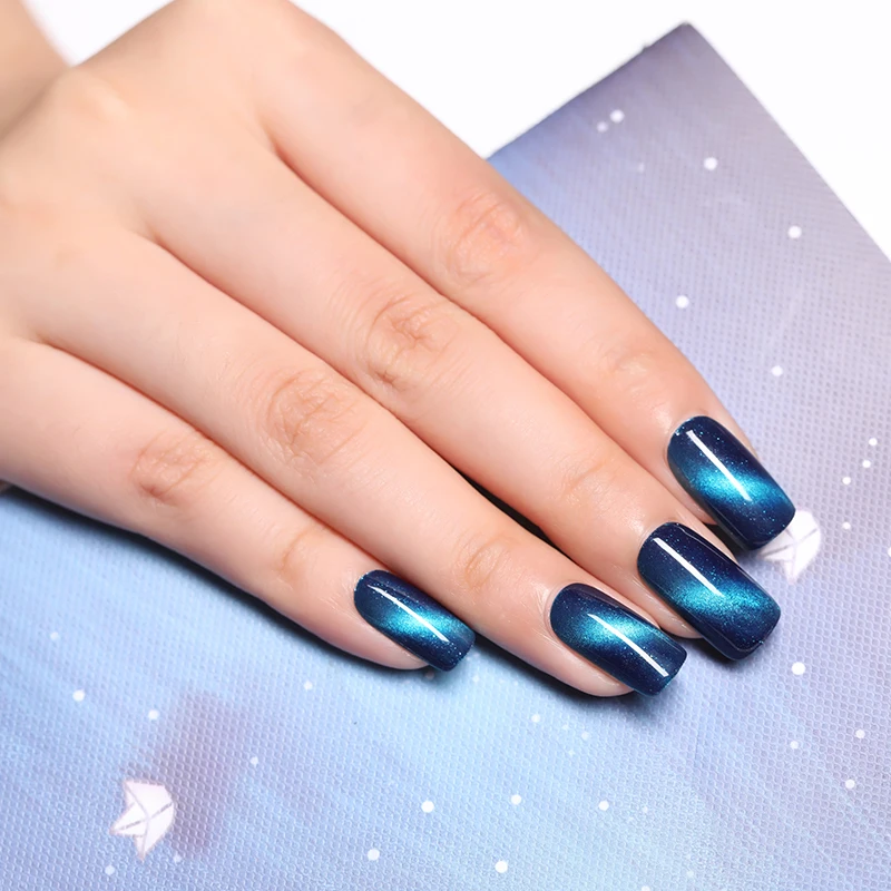 Голографический лак для ногтей NEE JOLIE Cat Eye, блестящий магнитный лак для дизайна ногтей, магнитный лак, украшение для маникюра