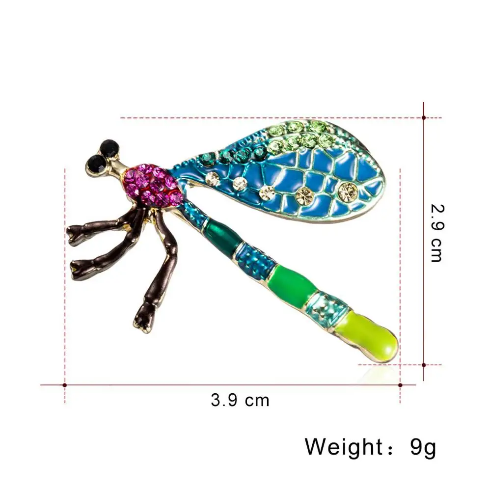 dragonfly1 Rinhoo, с рисунком в виде котиков, завод фруктовая брошь, эмалированный штифт металлический знак броши для Для женщин Модные украшения Винтаж золото свадебная брошь булавка - Окраска металла: dragonfly1