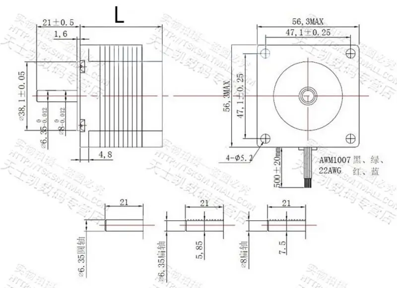 Nema 23 cnc шаговый двигатель 57 мм 3A привод TB6600 подходит для лазерной гравировки