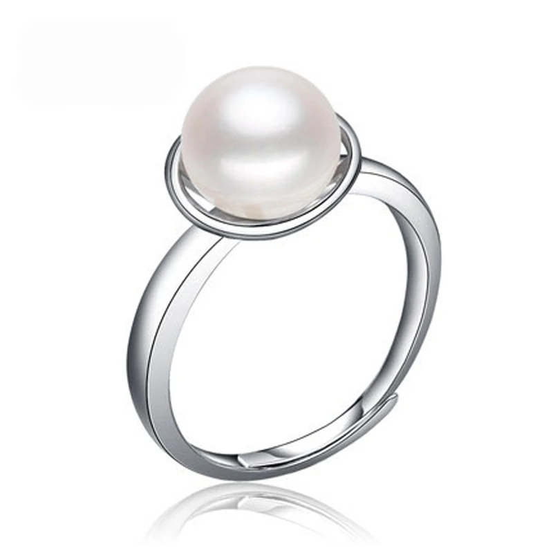 

YIKALAISI 2017 NEW Pearl Ring Jewelry Oval Freshwater Pearl Ring Wedding Rings 925 Sterling Silver Jewelry Rings For Women Gift