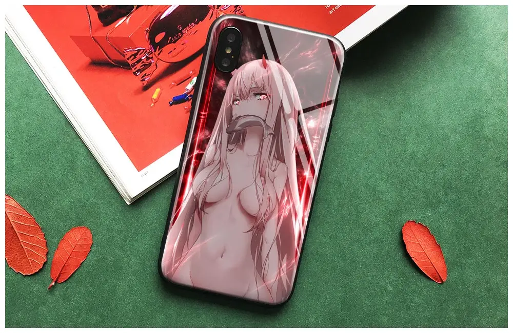 Zero Two Darling in the FranXX аниме стекло Мягкие силиконовые чехлы для телефонов оболочка для iPhone 6 6s 7 8 Plus X XR XS 11 PRO MAX