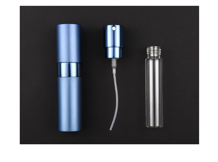 8ml10ml15ml20ml металлический алюминиевый флакон для духов, косметический флакон с распылителем, портативная пустая бутылка для путешествий, стекло с вкладышем