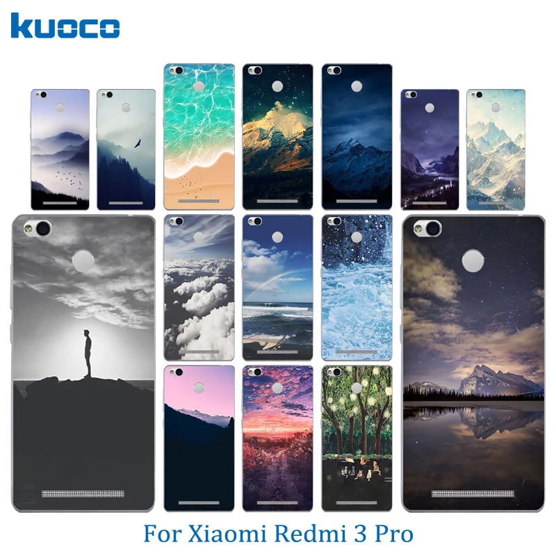 For Xiaomi Redmi 3 Pro Back Cover 3S S Bag Landscape Pattern Soft Silicon Phone Case 5.0 inch for Prime Capa |